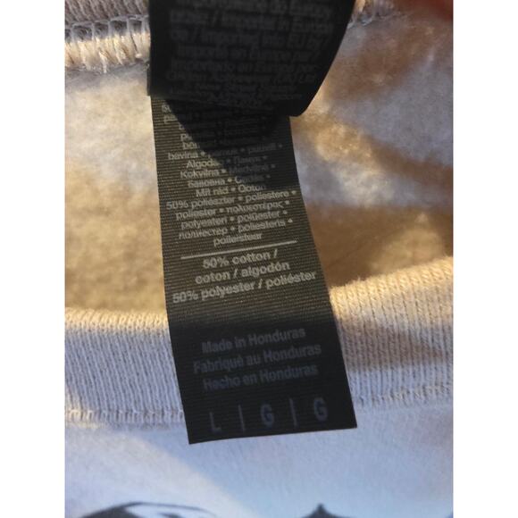 Gildan Heavy Blend Sweatshirt L Womens Homebody Club Tan Pullover - Picture 4 of 5